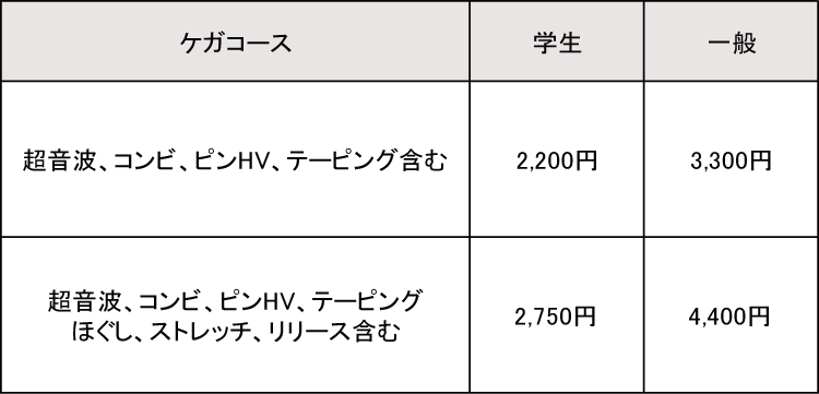 ⾃由診療　料金表